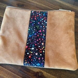 Laudi Vidni Suede hand purse or clutch